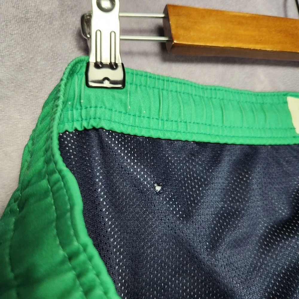 Gap Mens Pool Short Green Striped Swim Trunks Size Large B-6